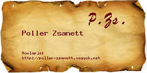 Poller Zsanett névjegykártya