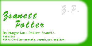 zsanett poller business card